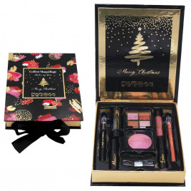 Coffret Maquillage Merry Christmas | Fards à Paupières, blush, mascara, crayon yeux et pinceau