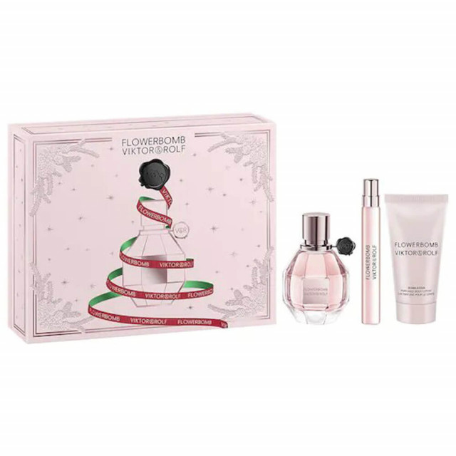 Flowerbomb | Coffret Eau de Parfum avec son Vaporisateur de Sac et son Lait Corps