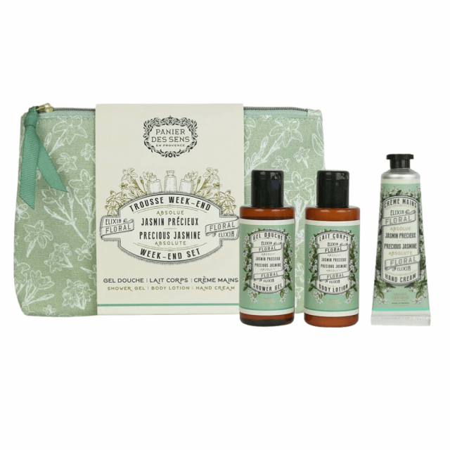 Trousse voyage Jasmin Précieux | Gel douche, lait corps et crème mains