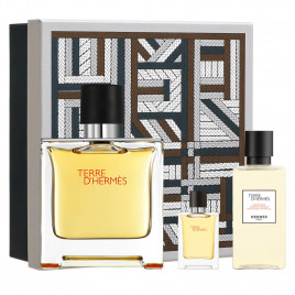 Terre d'Hermès | Coffret Parfum avec sa Miniature et son Gel Douche Corps et Cheveux