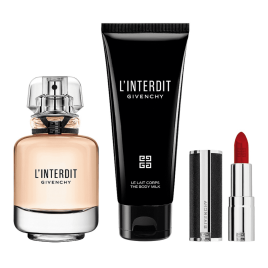 L'Interdit | Coffret Eau de Parfum, Lait Corps et Rouge à lèvres