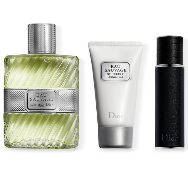 Eau Sauvage | Coffret Eau de toilette, Vaporisateur de Voyage et Gel Douche