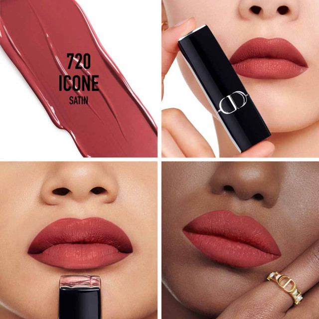 Rouge Dior | Recharge Baume à lèvres coloré soin floral - couleur couture naturelle - recharge