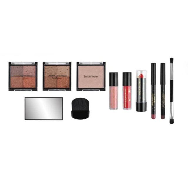 Coffret Maquillage Marin | Ombres à paupières, enlumineur, gloss, rouge à lèvres, crayon