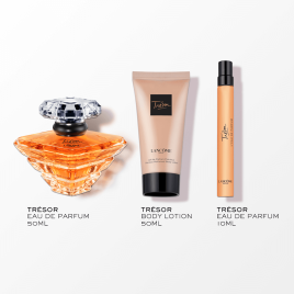Trésor | Coffret Eau de Parfum avec son vaporisateur de sac et son lait corps