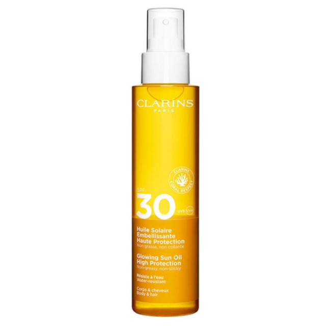 Huile Solaire Embellissante Haute Protection SPF 30 | Corps et cheveux - Non grasse, non collante