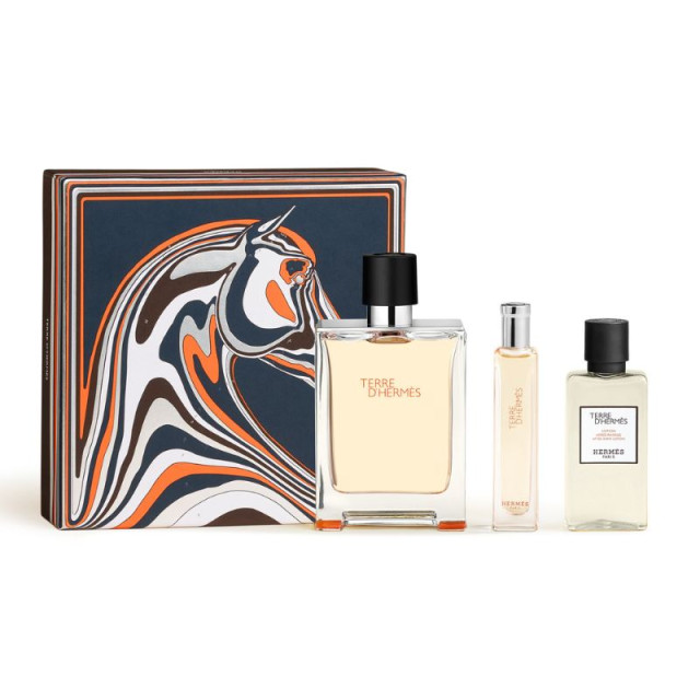 Terre d'Hermès | Coffret Eau de Toilette avec son vaporisateur de voyage et sa lotion après-rasage