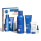 Gel moussant rasage 150 ml + gel apaisant après-rasage 75 ml + nettoyant visage 30 ml + huile rasage 3 ml 