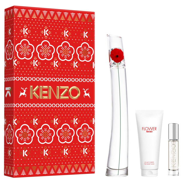 FLOWER BY KENZO | Coffret Eau de Parfum, lait corps et vaporisateur de sac FLOWER BY KENZO | Coffret Eau de Parfum, lait corps et vaporisateur de sac