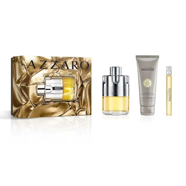 Azzaro Wanted | Coffret Eau de Toilette avec son vaporisateur de voyage et shampoing Azzaro Wanted | Coffret Eau de Toilette avec son vaporisateur de voyage et shampoing