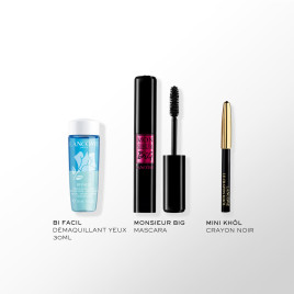 Monsieur Big | Coffret mascara, démaquillant Bi-Facil et crayon khôl noir
