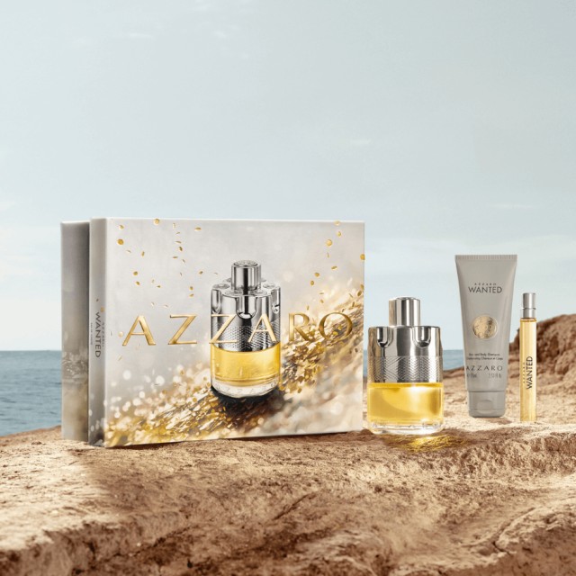 Azzaro Wanted | Coffret Eau de Toilette avec son vaporisateur de voyage et shampoing
