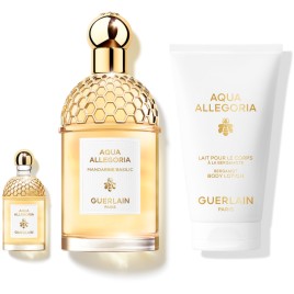 Aqua Allegoria | Coffret Mandarine Basilic Eau de Toilette avec sa miniature et son lait corps