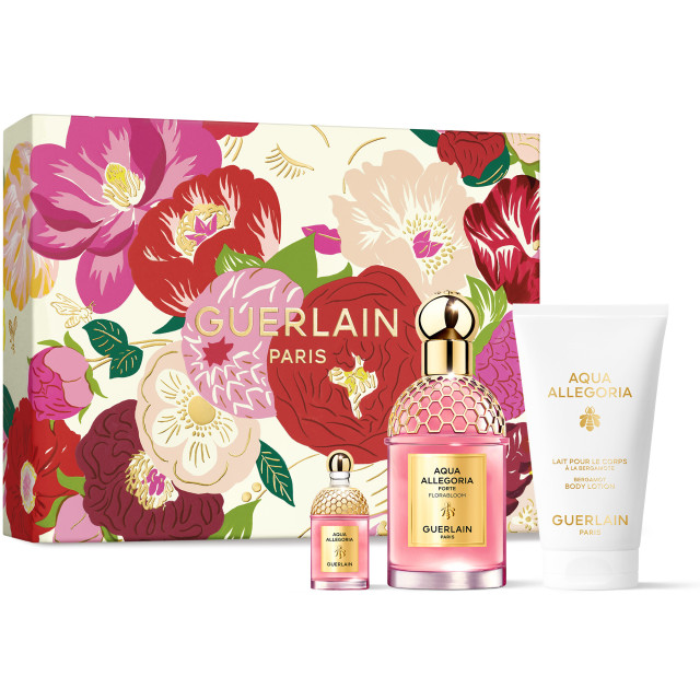 Aqua Allegoria | Coffret Florabloom Forte Eau de Parfum, sa miniature et son lait corps