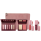 1 palette ombres à paupières + 1 palette teint + 1 rouge à lèvre liquide + 1 gloss