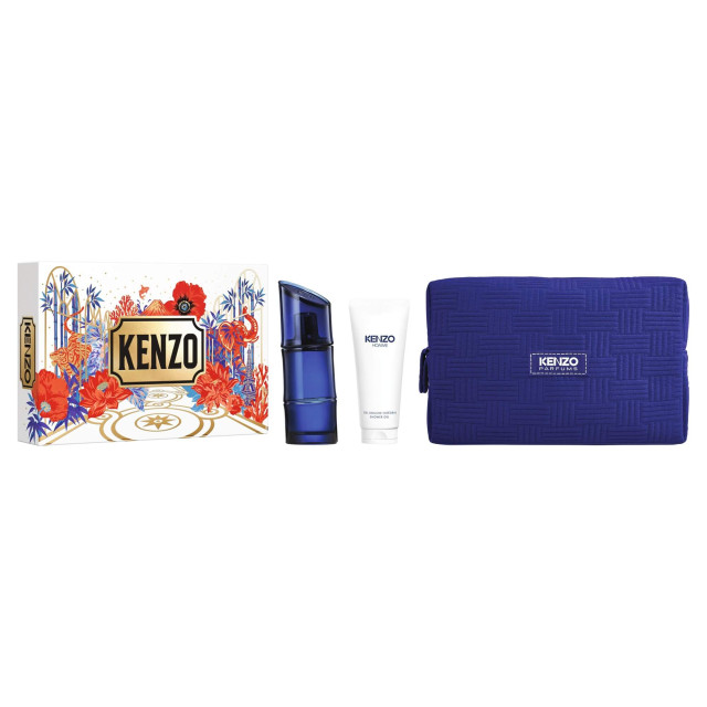 Kenzo Homme | Coffret Eau de Toilette Intense, gel douche et trousse de voyage