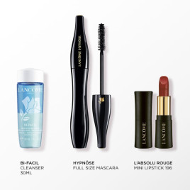 Hypnôse | Coffret mascara, démaquillant Bi-Facil et rouge à lèvres L'Absolu