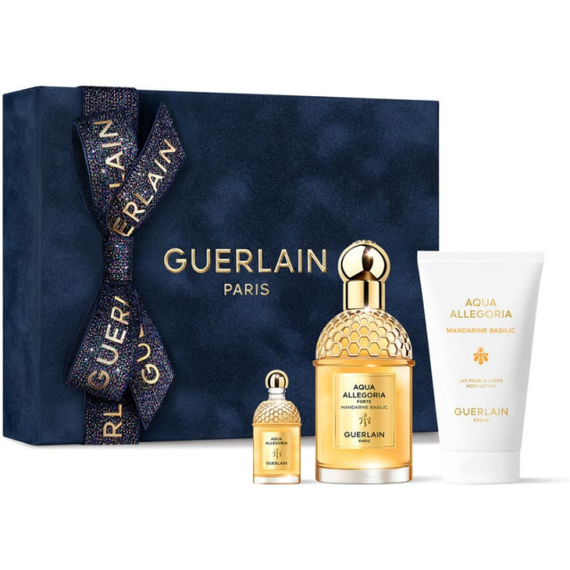Aqua Allegoria | Coffret Mandarine Basilic Forte Eau de Parfum, sa miniature et lait corps