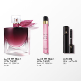 La Vie est Belle Very Cherry | Coffret Eau de Parfum avec vaporisateur et mascara Hypnôse