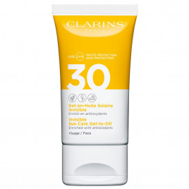 Gel-en-Huile Solaire Visage SPF 30 - CLARINS|Invisible - Enrichi en Antioxydants