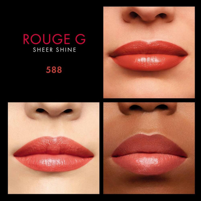 Rouge G de Guerlain | La Teinte de Rouge à Lèvres Sheer Shine, Voile Teinté Brillant